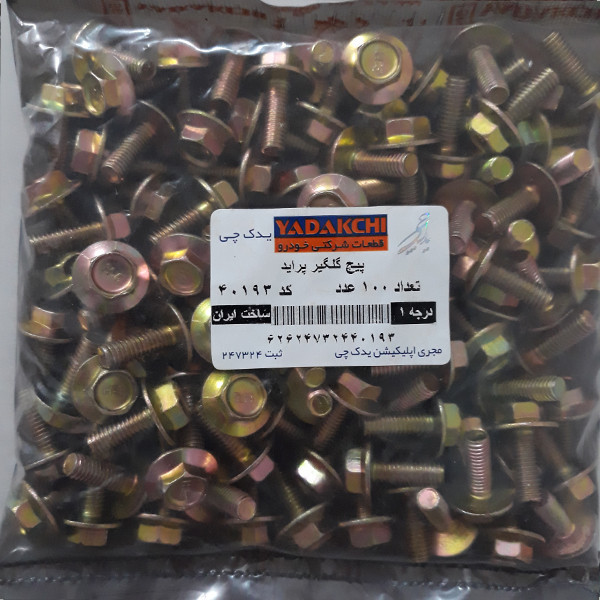 پیچ گلگیر یدک چی کد 40193 مناسب برای پراید بسته 100 عددی