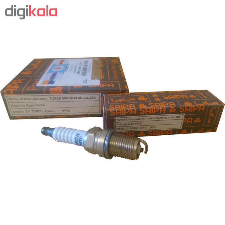 شمع خودرو مدل K5RTC مناسب برای پراید و تیبا، بنزینی و دوگانه سوز، بسته 4 عددی