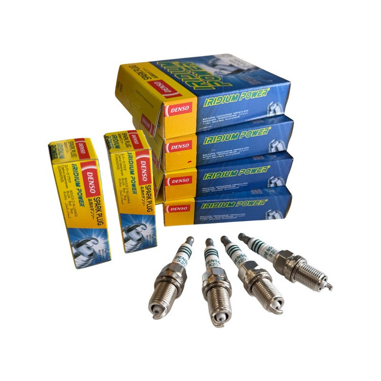 شمع خودرو ایریدیوم سوزنی دنسو مدل POWER_IK20 پایه کوتاه مناسب برای خودرو رنو ساندرو بسته 4 عددی