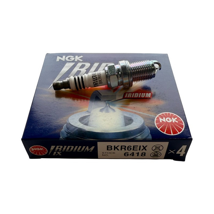 شمع خودرو ایریدیوم ان جی کی مدل BKR6EIX-11-6418 پایه کوتاه مناسب برای تویوتا کرولا بسته 4 عددی